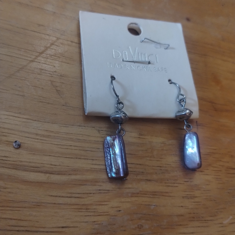Davinci Iridescent Stone Dangling Earrings 16$